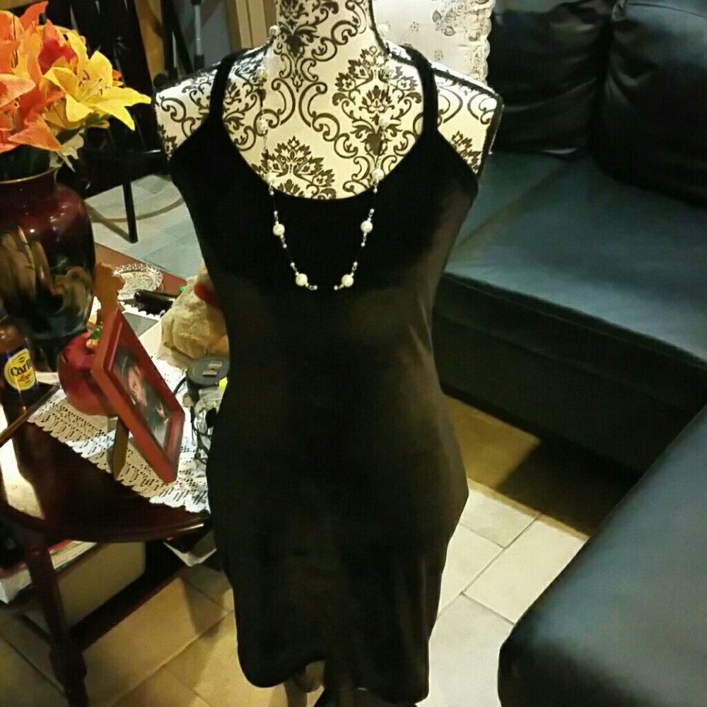 Little Black Velvet Dress